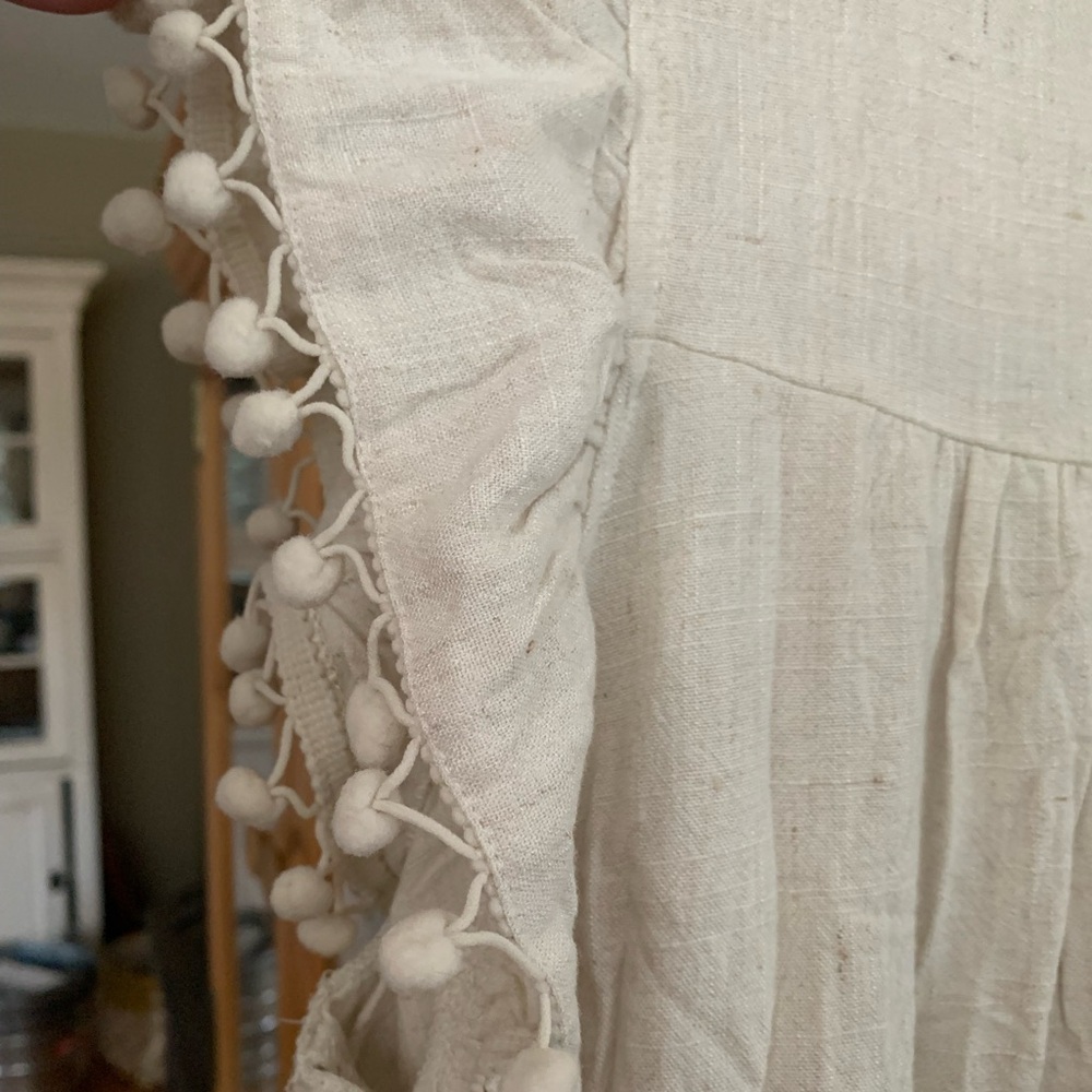 NWT Umgee Cream Embroidered Boho Peasant Top with Orange Green Pink Accents - Picture 10 of 10